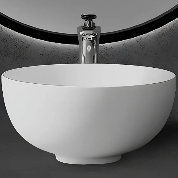 Раковина Abber Stein 40 см белая матовая AS2617