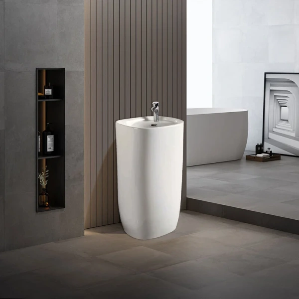 Раковина напольная Vincea 50 см белая VBS-2P202