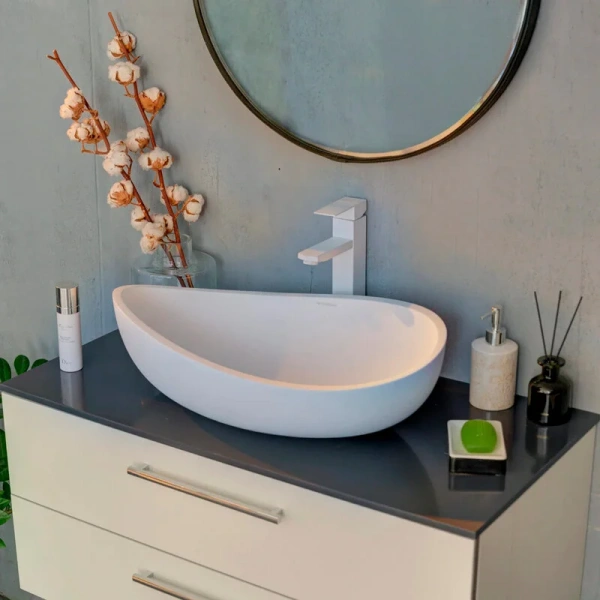 Раковина Montebianco Onda 60 см белая матовая 11020