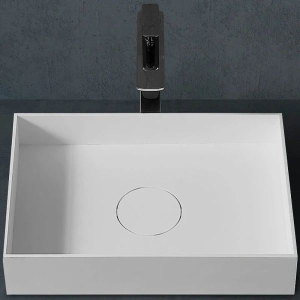 Раковина Abber Stein 50 см белая матовая AS2621