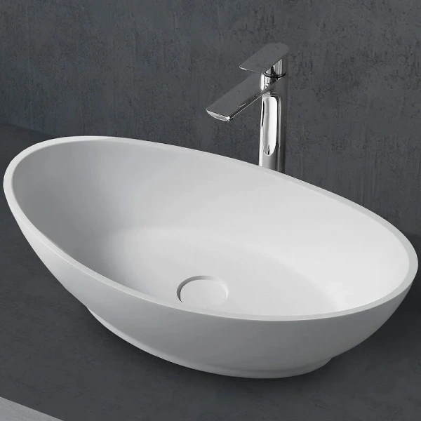 Раковина Abber Stein 62 см белая матовая AS2610