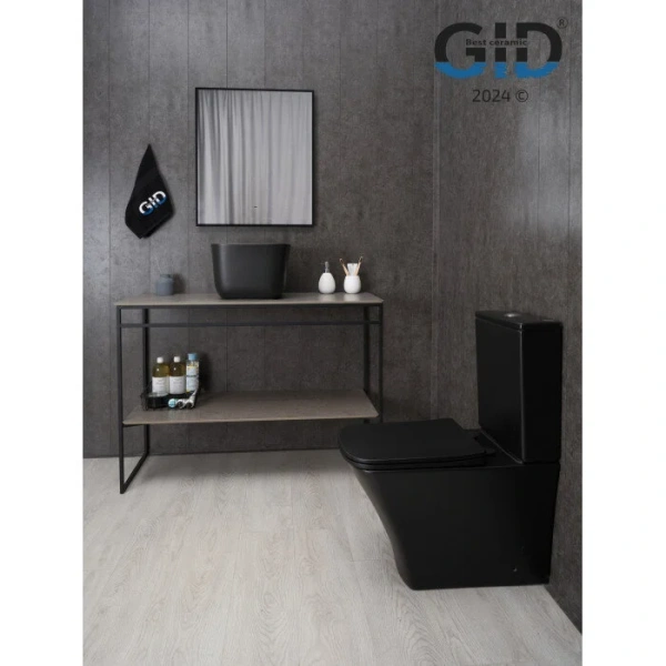 Раковина GID Creativo N9301bg 36 см черный графит 53356