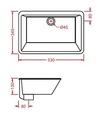 Раковина Artceram Washbasins Gea 53 см белая  GEL001 01 00