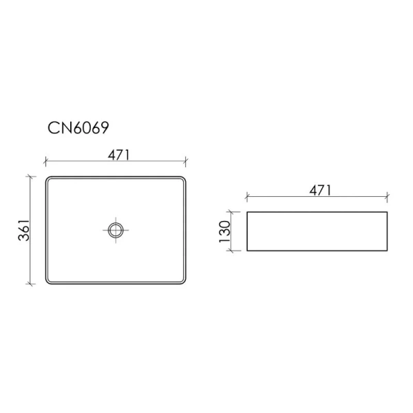 Раковина Ceramica Nova Element 47 см черная матовая CN6069MB