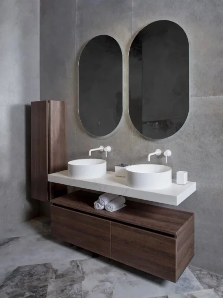 Раковина Boheme Corian 40 см белая 819-MW