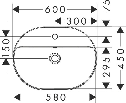 Раковина Hansgrohe Xuniva U 60 см белая 60171450