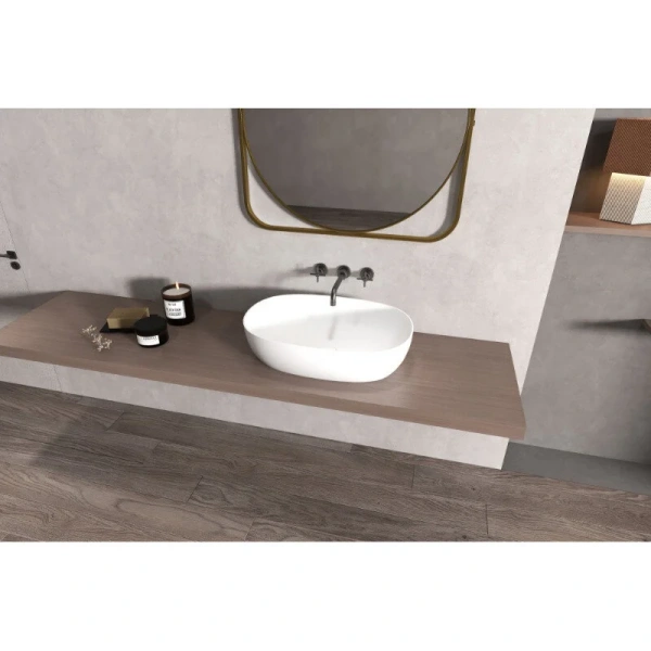 Раковина Abber Stein 60 см белая матовая AS2633