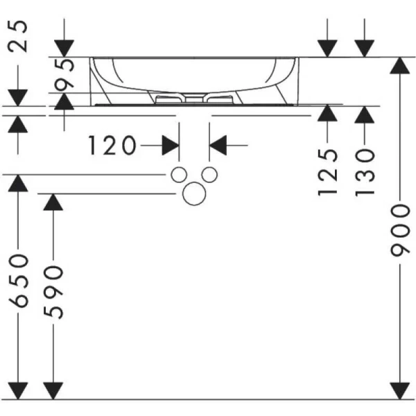 Раковина Hansgrohe Xuniva Q 55 см белая 60168450