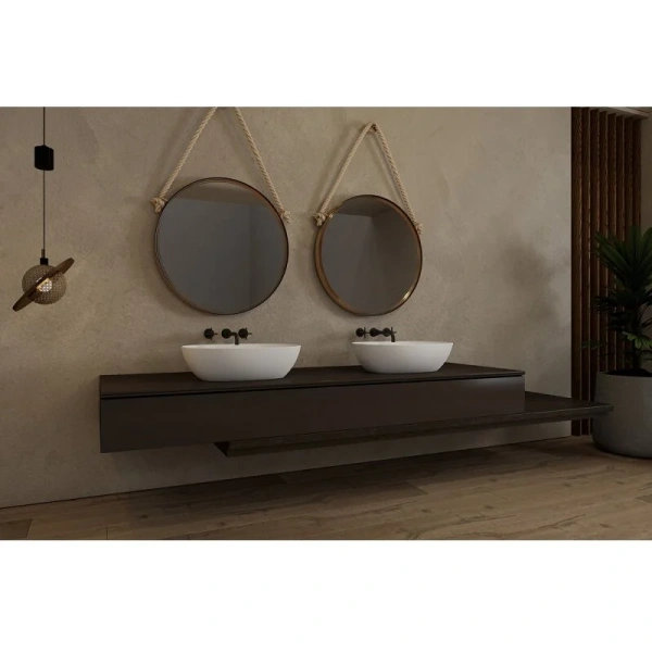 Раковина Abber Stein 56 см белая матовая AS2636