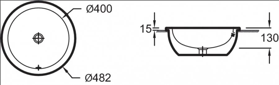 Раковина Jacob Delafon Vox 48 см встраиваемая EYL102-00
