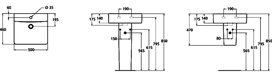 Раковина Ideal Standard Connect E7884 50 см белая