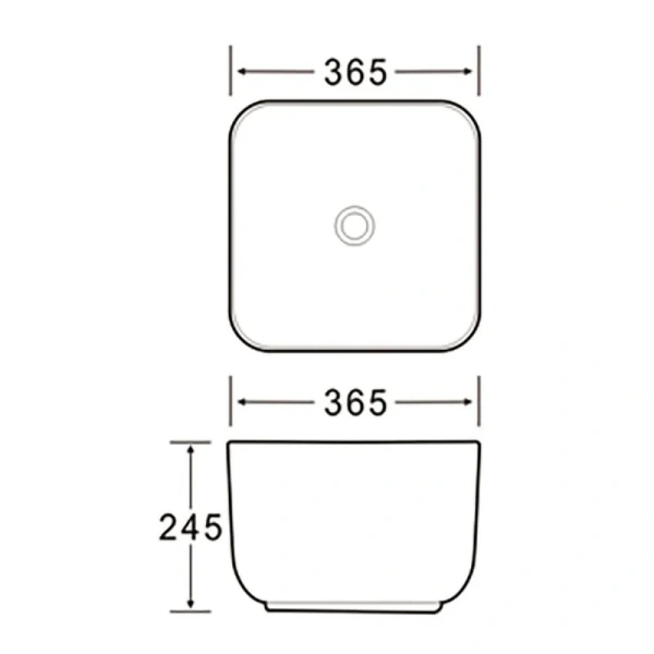 Раковина SantiLine 37 см черная SL-1111MB