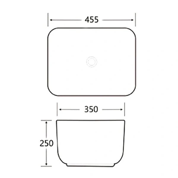 Раковина SantiLine 46 см черная SL-1113MB
