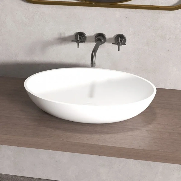 Раковина Abber Stein 55 см белая матовая AS2635