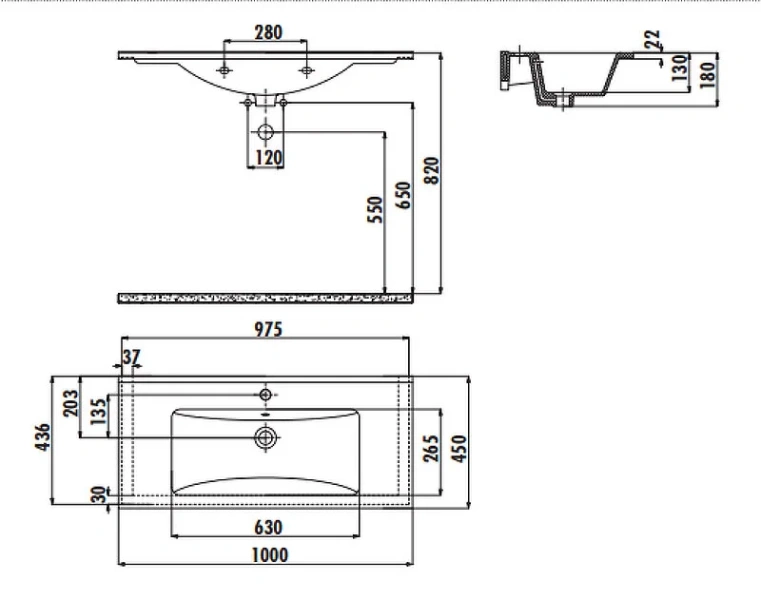Раковина Creavit Su 100 см белая SU100-00CB00E-0000
