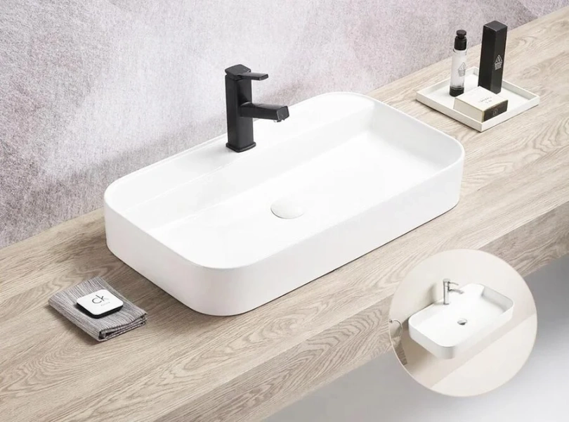 Раковина SantiLine 70 см белая SL-1007