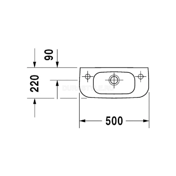 Раковина Duravit D-Code 50 см белая 07065000002