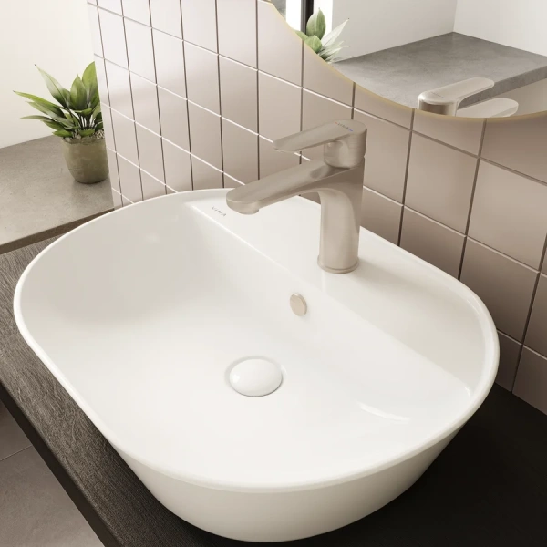 Раковина VitrA Geo 55 см с 1 отверстием для смесителя 7428B003-0001