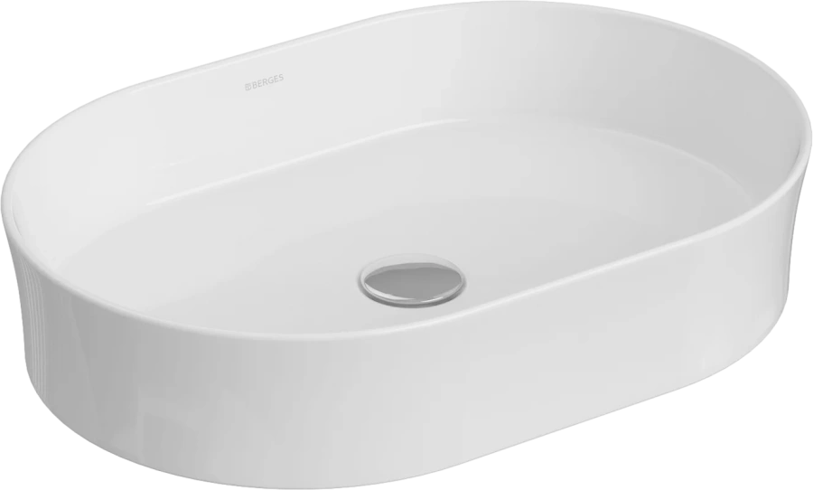 Раковина BERGES Ego 55 см белая глянцевая 181012