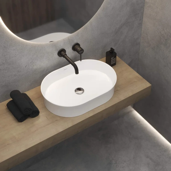 Раковина BERGES Ego 55 см белая глянцевая 181012