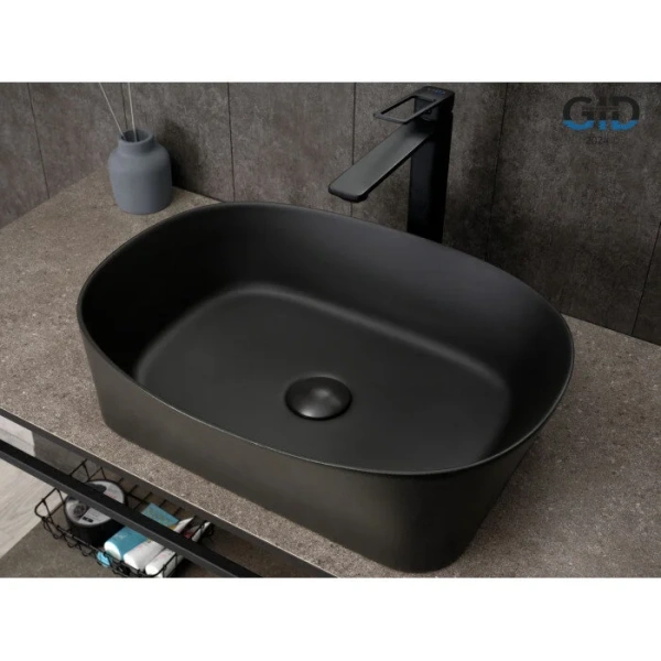 Раковина GID Creativo N9028bg 53 см черный графит 53380