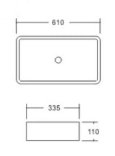 Раковина SantiLine 61 см черная SL-1073MB