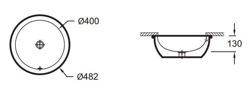 Раковина Jacob Delafon Vox 48 см встраиваемая EYK102-00