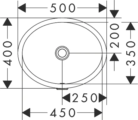 Раковина Hansgrohe Xuniva D 45 см белая 60152450