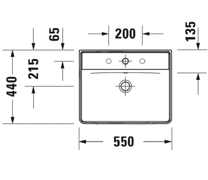 Раковина Duravit D-Neo 55 см белая 2366550000
