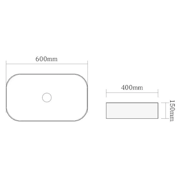 Раковина SantiLine 60 см темно-серая SL-1017DG