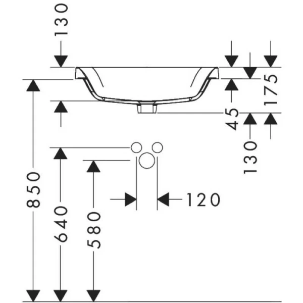 Раковина Hansgrohe Xuniva Q 55 см белая 60158450