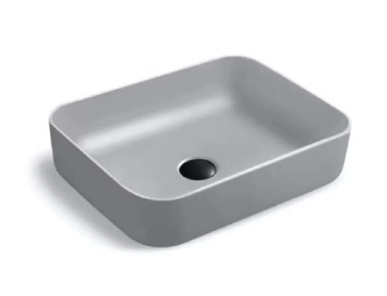 Раковина SantiLine 50 см серая матовая SL-1051MG