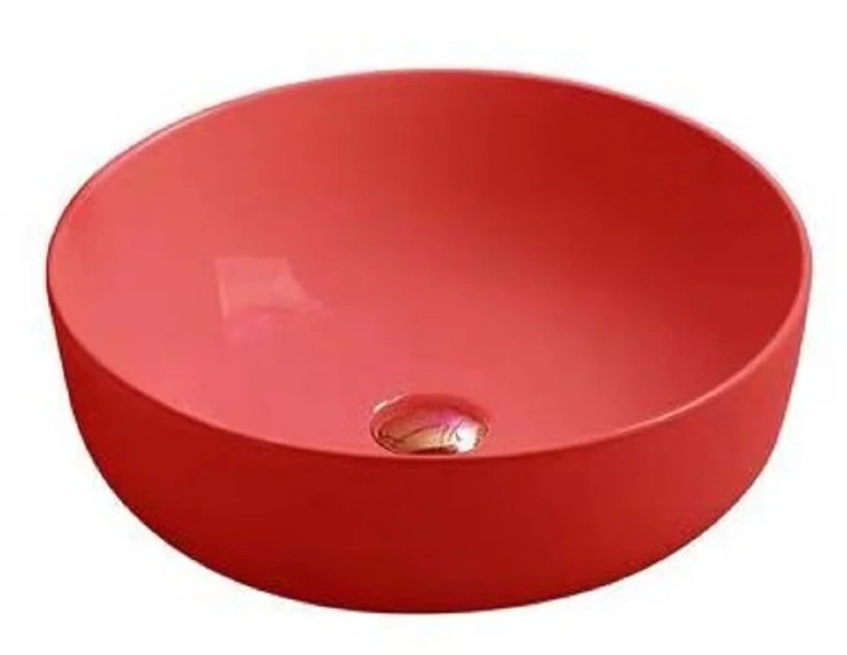 Раковина SantiLine 42 см красная матовая SL-1054MR