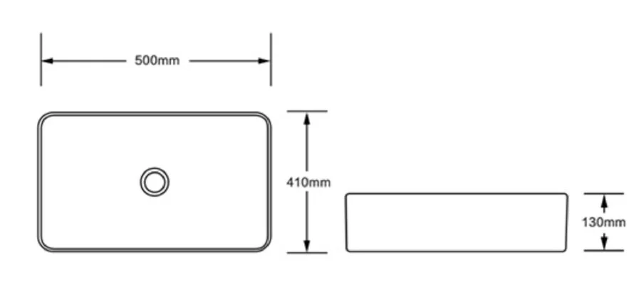 Раковина SantiLine 50 см под мрамор SL-7020