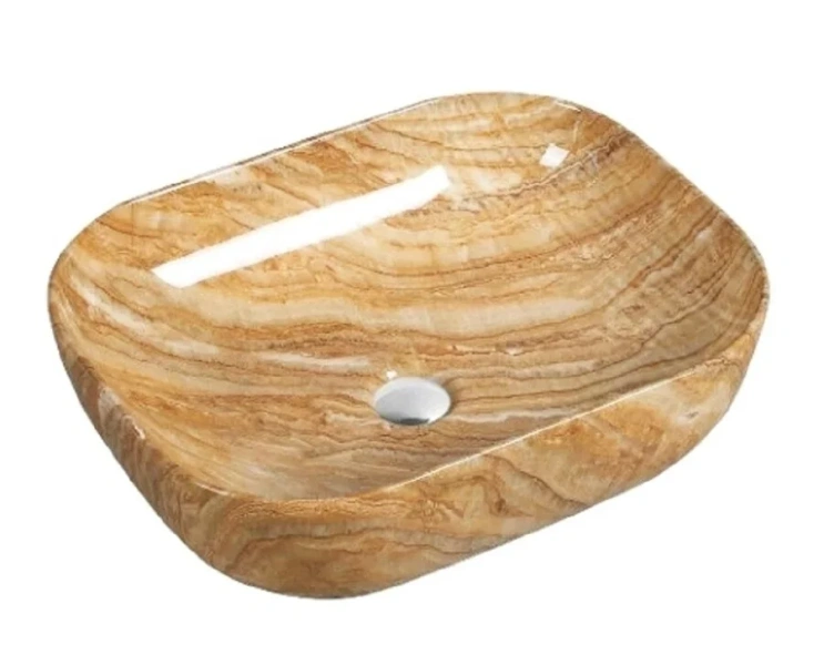 Раковина SantiLine 50 см коричневый мрамор SL-7025