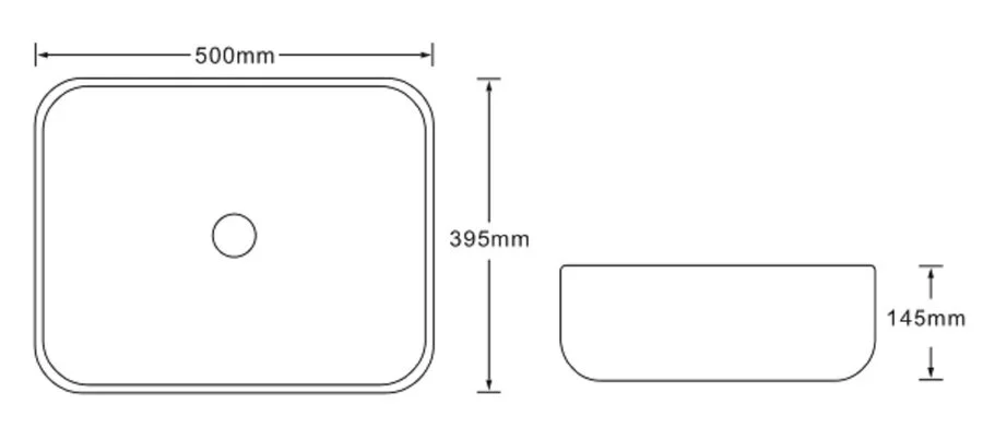 Раковина SantiLine 50 см черный мрамор SL-7029