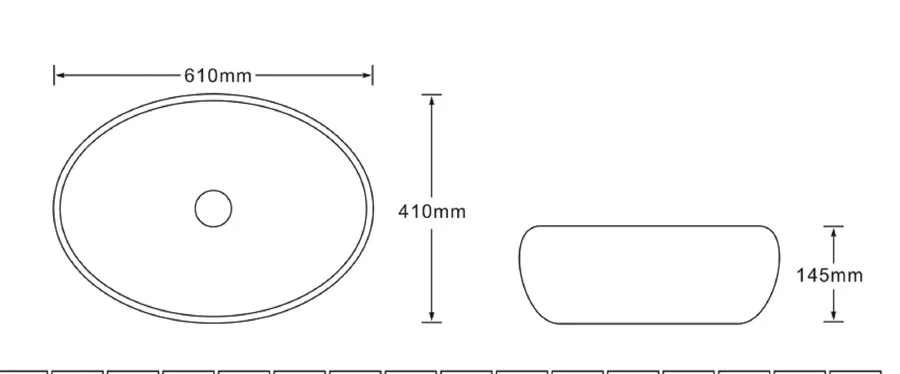 Раковина SantiLine 61 см черный мрамор SL-7030