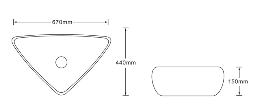 Раковина SantiLine 67 см черный мрамор SL-7031