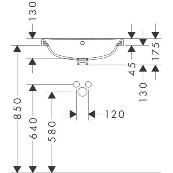 Раковина Hansgrohe Xuniva U 55 см белая 60161450