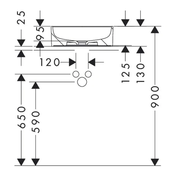 Раковина Hansgrohe Xuniva S 40 см белая 60164450