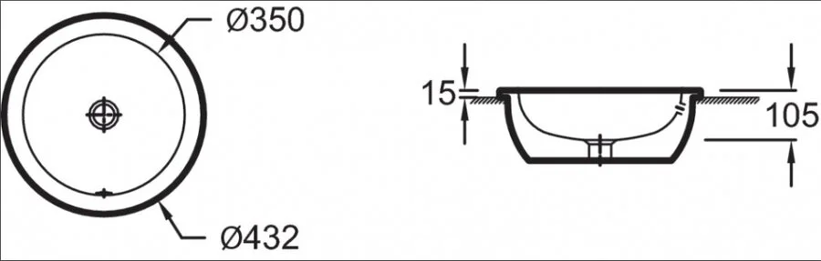 Раковина Jacob Delafon Vox 45 см встраиваемая EYN102-00