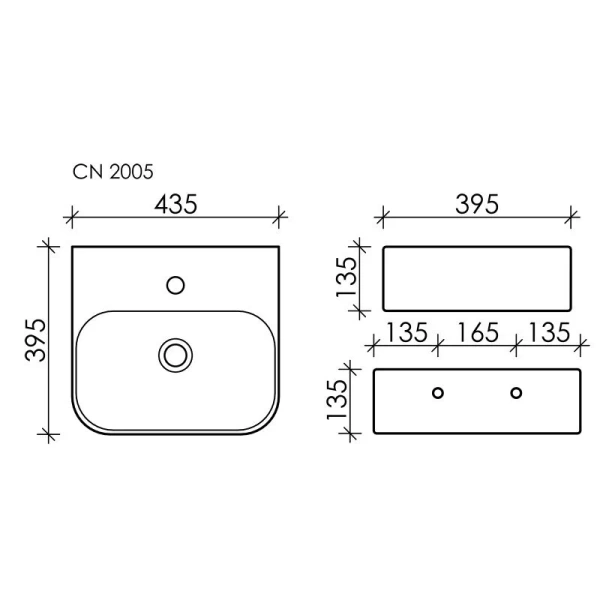 Раковина Ceramica Nova Aura 43.5 см белая CN2005