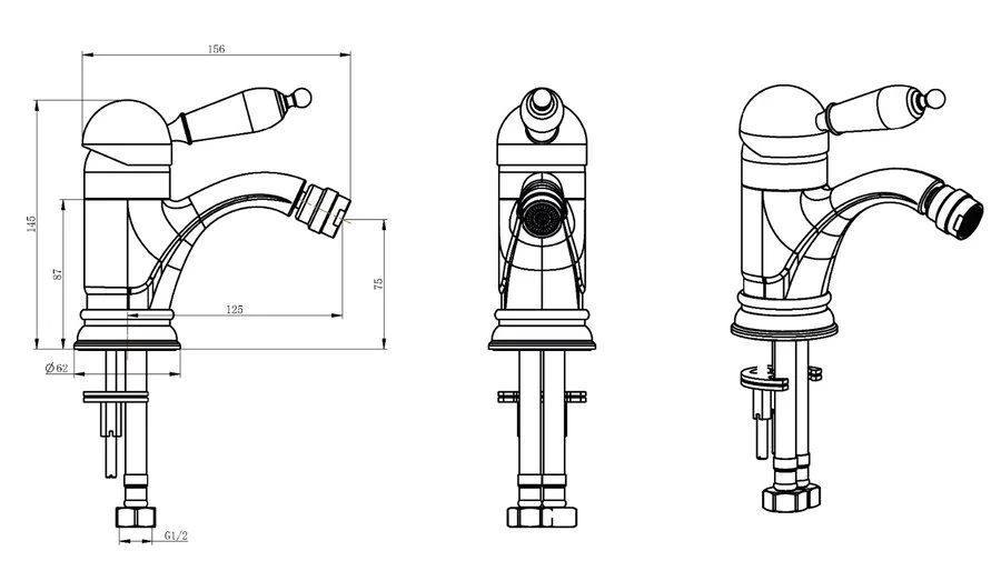 Раковина Ceramalux NC 50 см белая/черная 366
