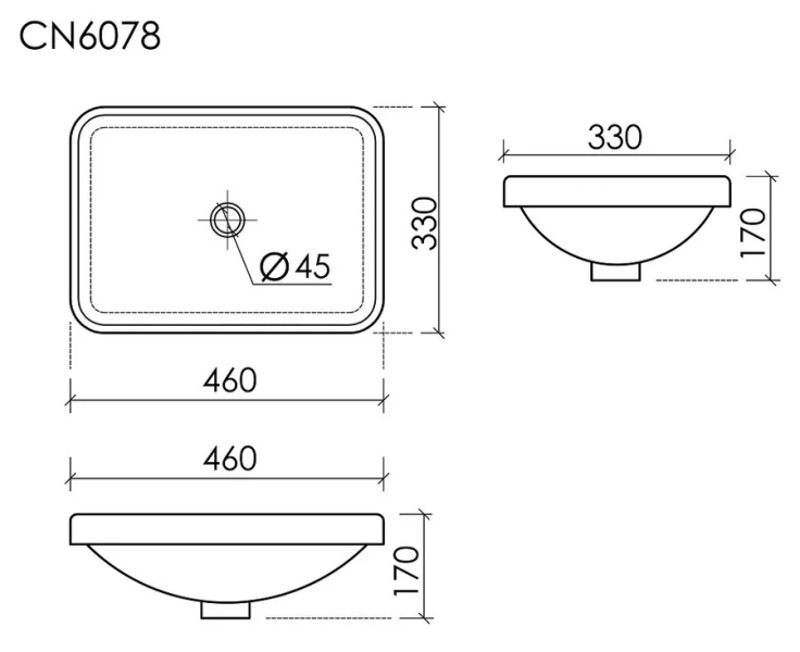 Раковина Ceramica Nova Element 46 см белая CN6078