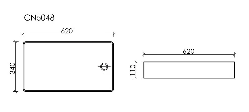 Раковина Ceramica Nova Element 62 см белая CN5048