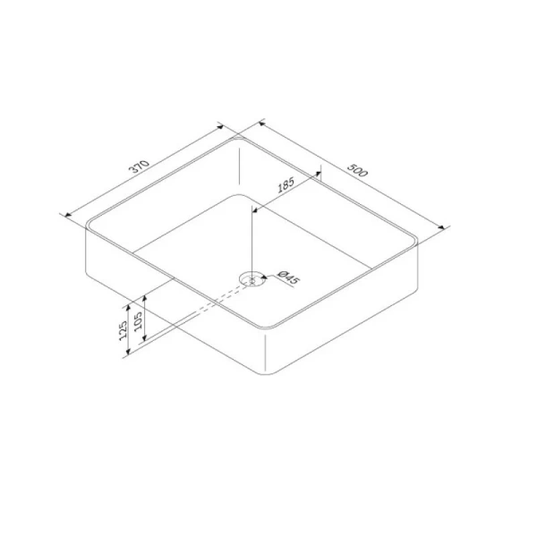 Раковина Am.Pm Func 50 см прямоугольная M8FWCC10500WG