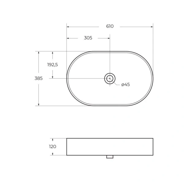 Раковина BelBagno 60 см накладная BB1479