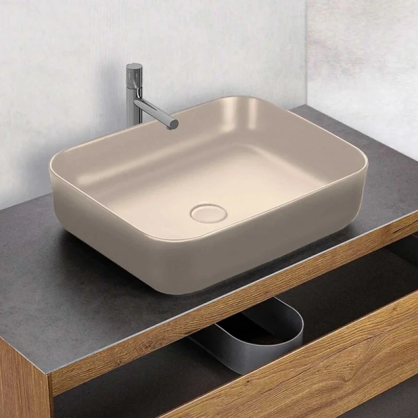 Раковина Vincea 50 см керамическая, капучино матовый VBS-105MC