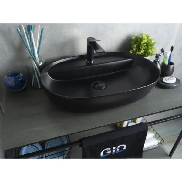 Раковина GID Lago Bm1346 61 см черная 53345