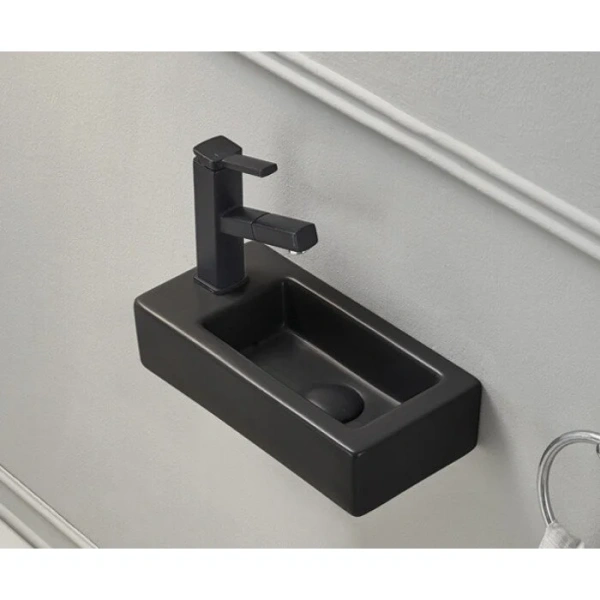 Раковина GID Suspendido Bm9272L 37 см левосторонняя черная 62203L